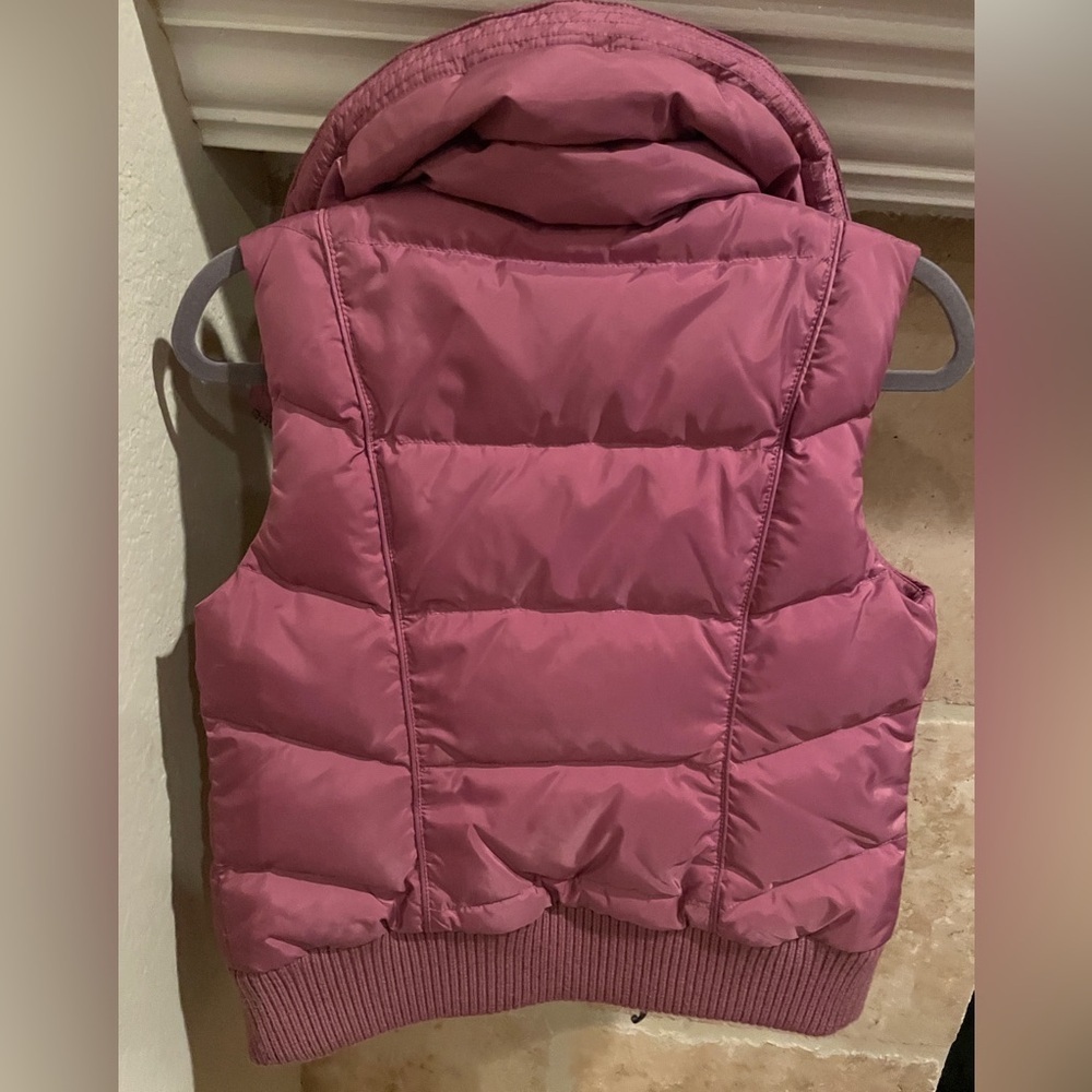 Juicy Couture VTG Down Puffer Vest Knit Trim Soft Flannel Lined & Collar Y2K M - Picture 2 of 13
